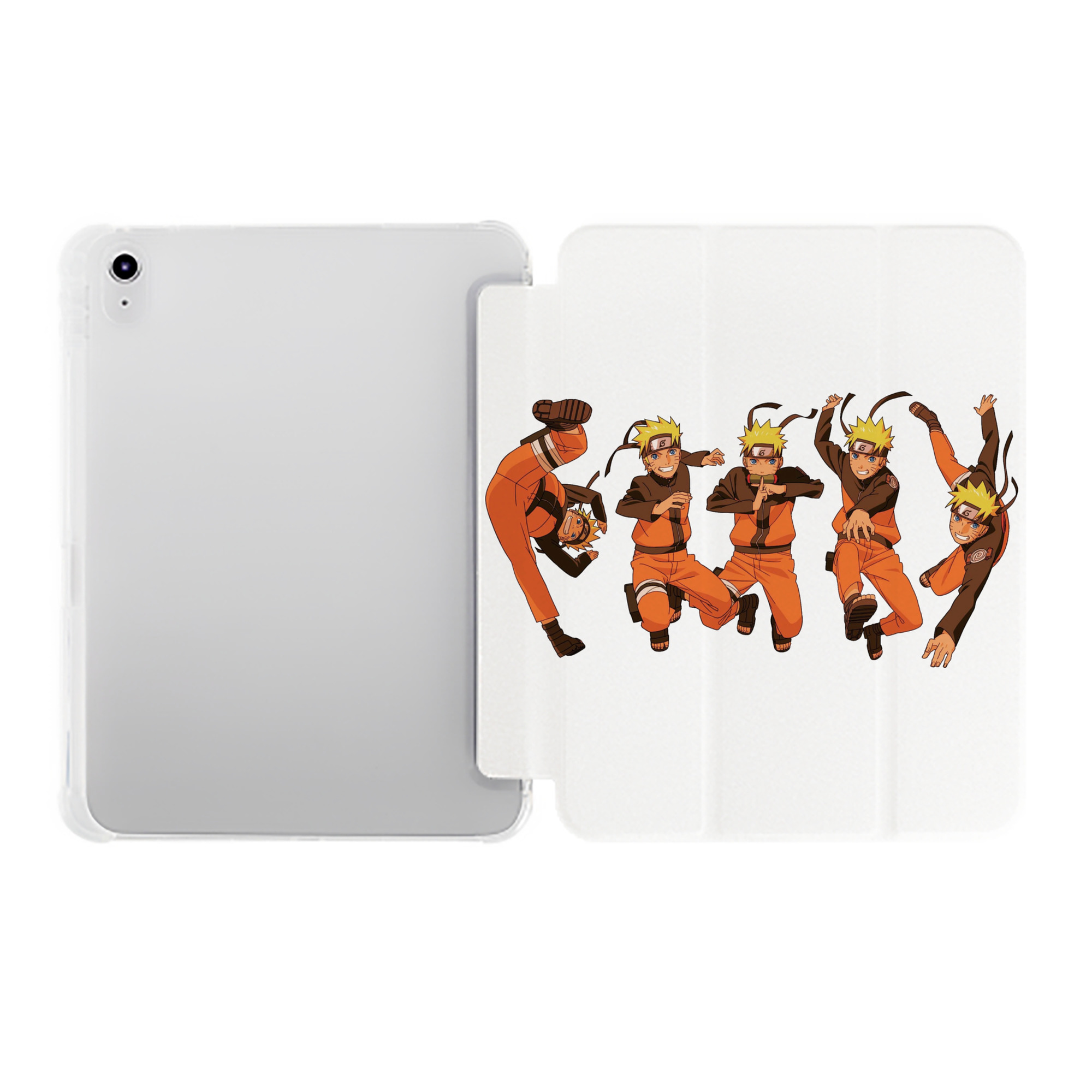 （画像用） NARUTO -ナルト- うずまき ナルト Uzumaki Naruto IPad ケース ペン収納付き 三つ折りスタンド PUレザー×シリコン 対応機種9.5/10.5/10.9インチ